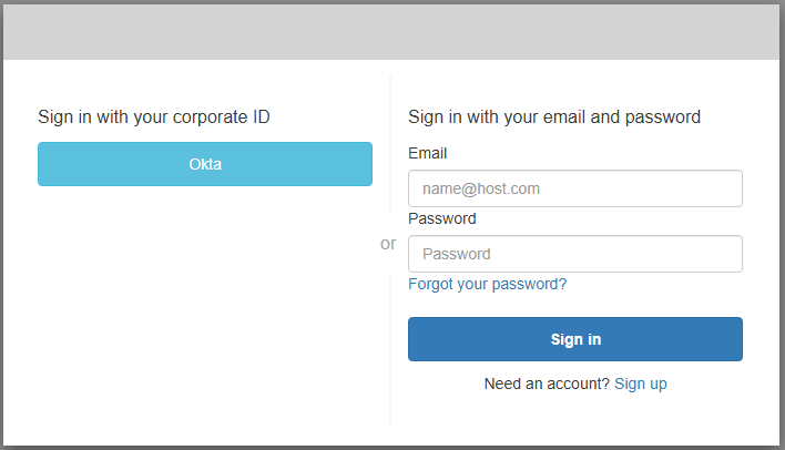 SSO sign-in prompt